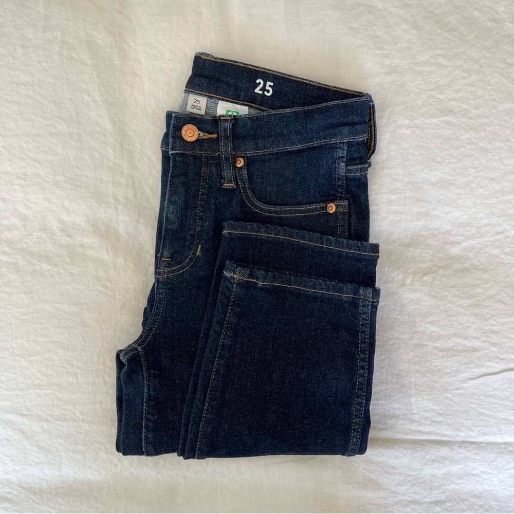 J. Crew 9” Mid-Rise Vintage Slim-Straight Resin Wash